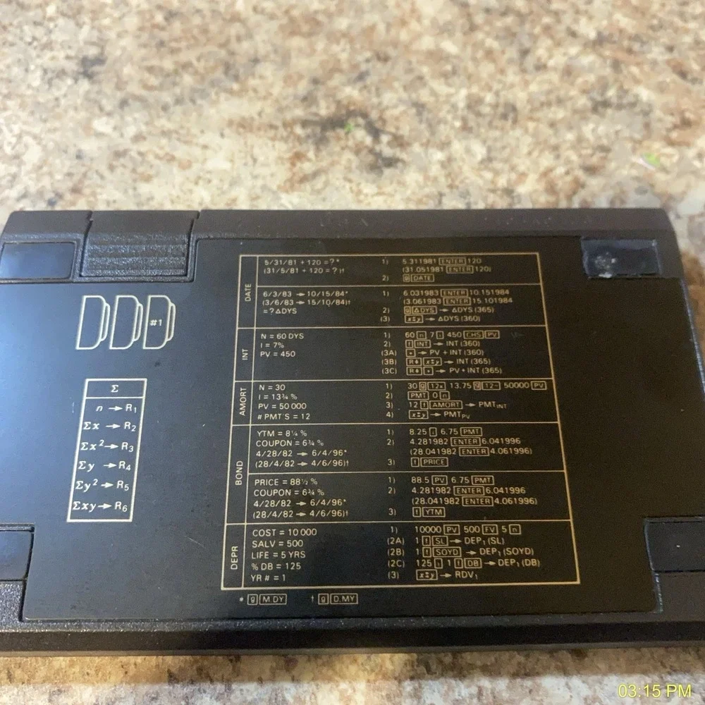 Vintage Hewlett Packard HP 12C Financial Calculator w/ Case Tested New Batteries